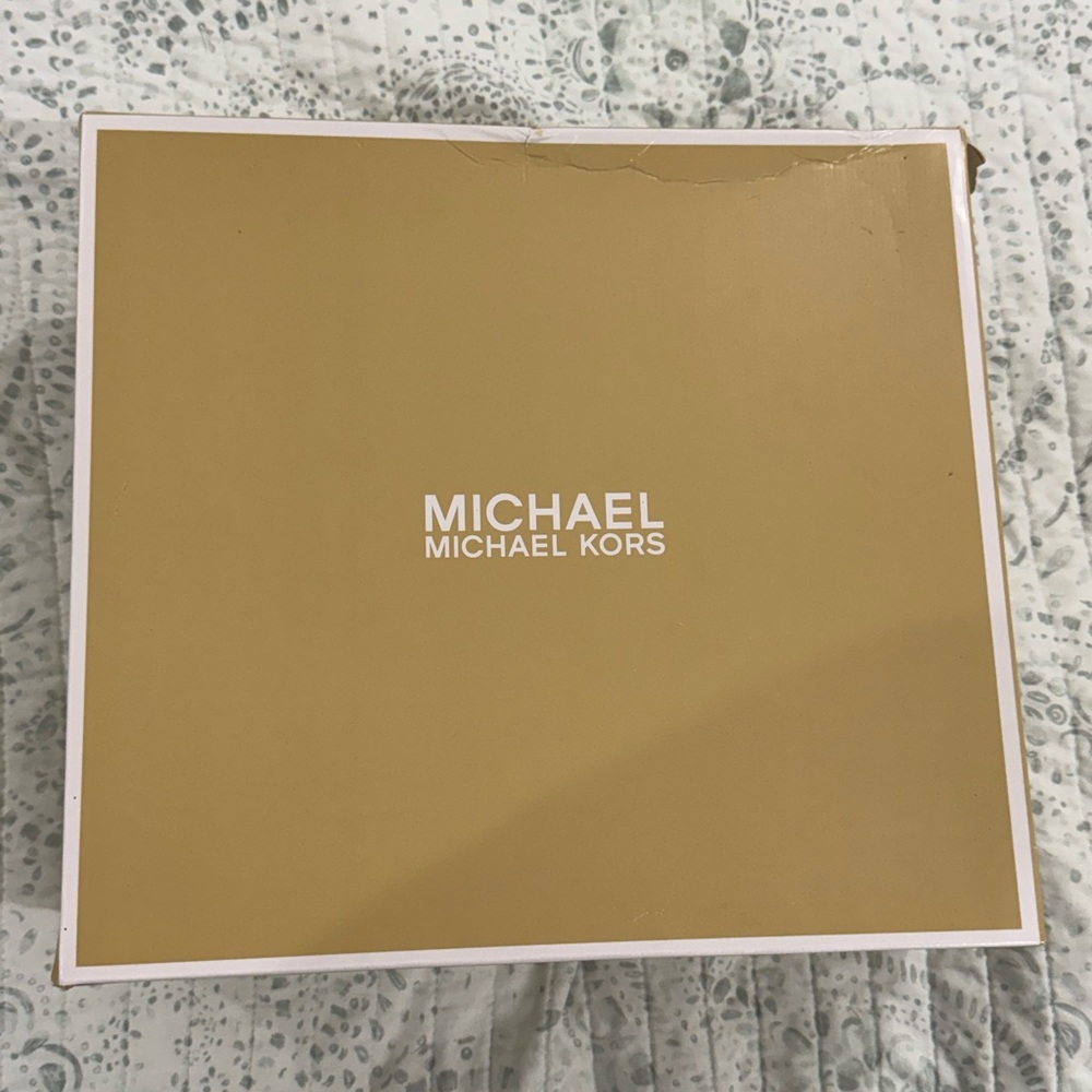 Michael Kors Black Lace-Up Boots with Gold Accents - Picture 8 of 9